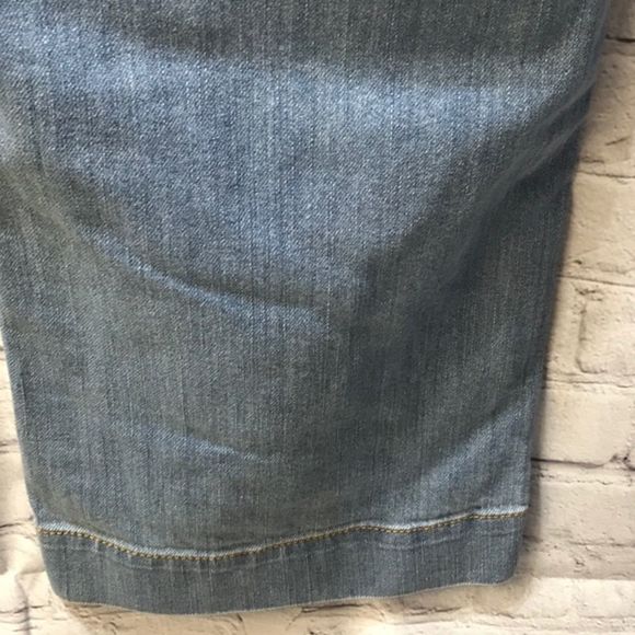 Wide Leg Retro Look  Distressed Denim Sz  0 - Picture 9 of 10